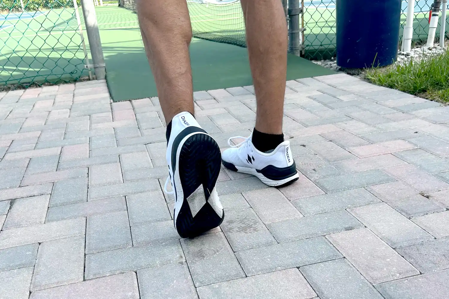 The treads on the bottom of the Diadem Court Burst Pickleball Shoes