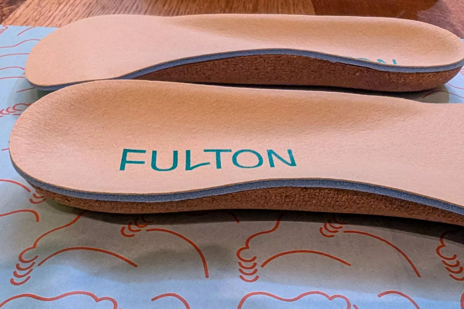 The brand logo on the Fulton The Universal Insole