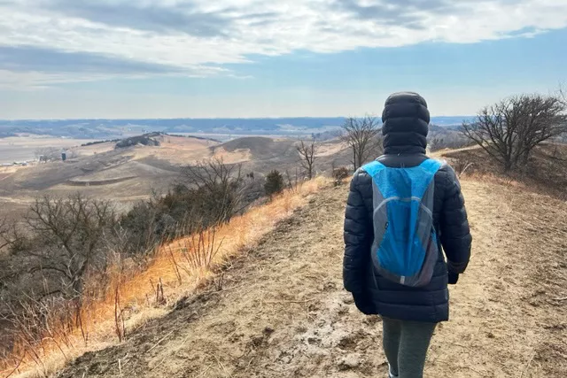 A person wearing Sea to Summit Ultra-sil Travel Day Pack on hike