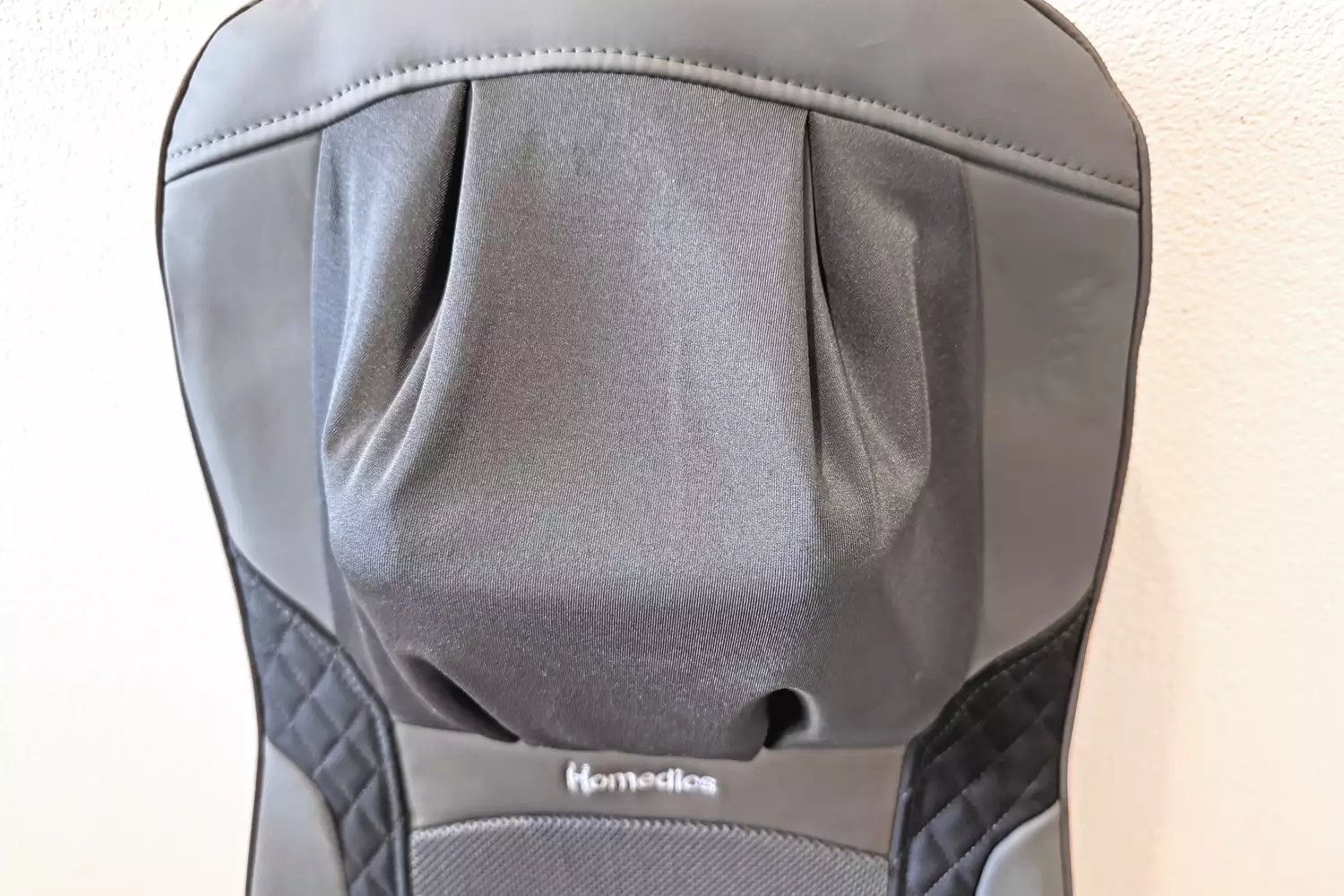 A running Homedics Shiatsu Elite II Massage Cushion with Soothing Heat up close