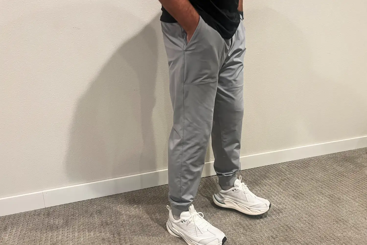 Person wearing lululemon ABC Jogger