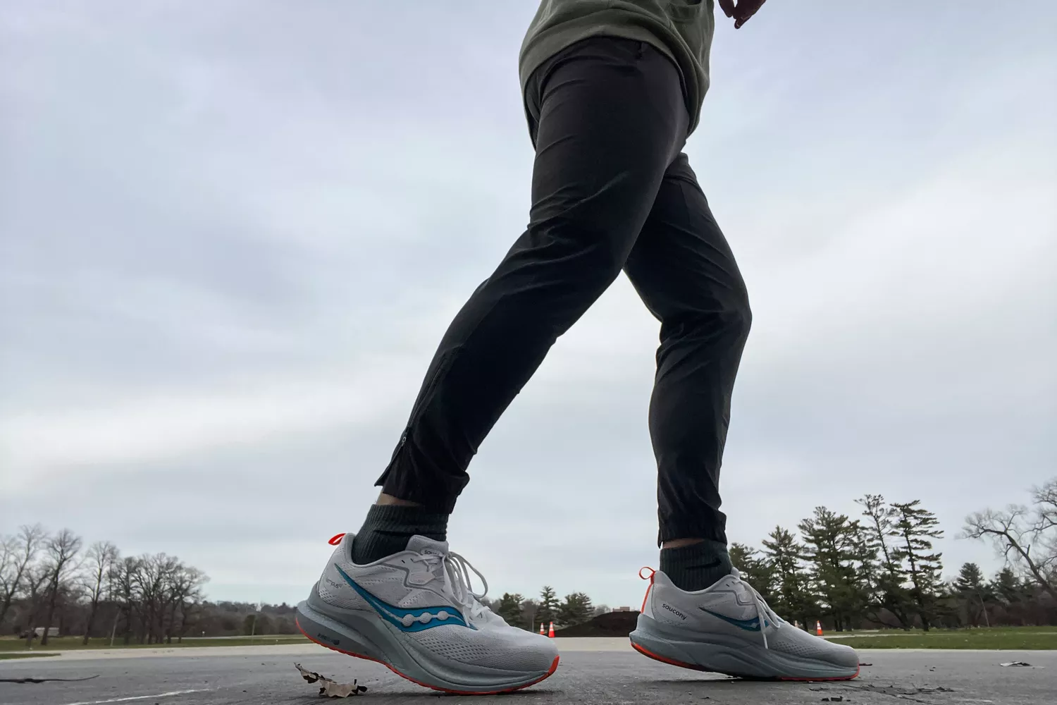 Person wearing lululemon Surge Joggers