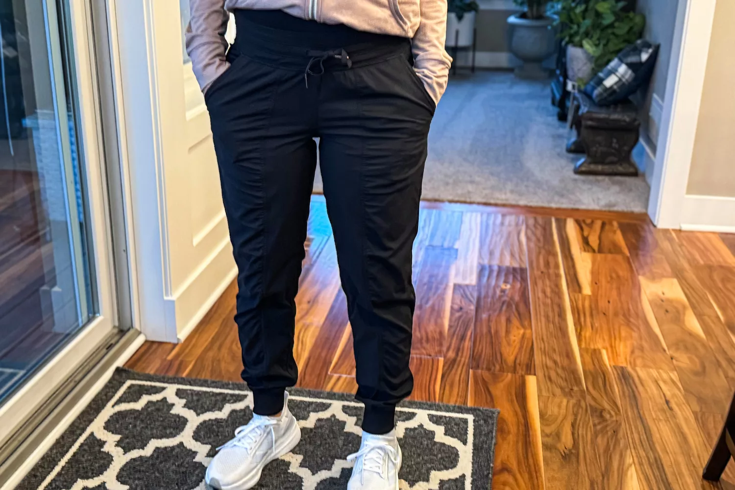 Person wearing lululemon Dance Studio Mid-Rise Jogger Full Length