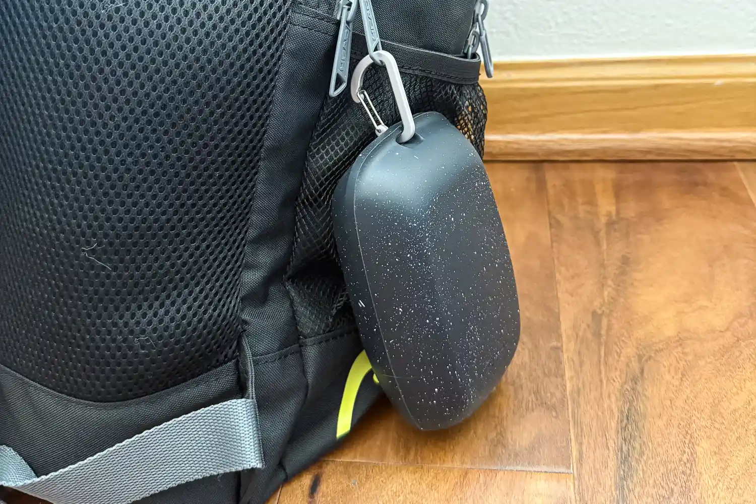 The Matador Nanodry Towel inside a small plastic case