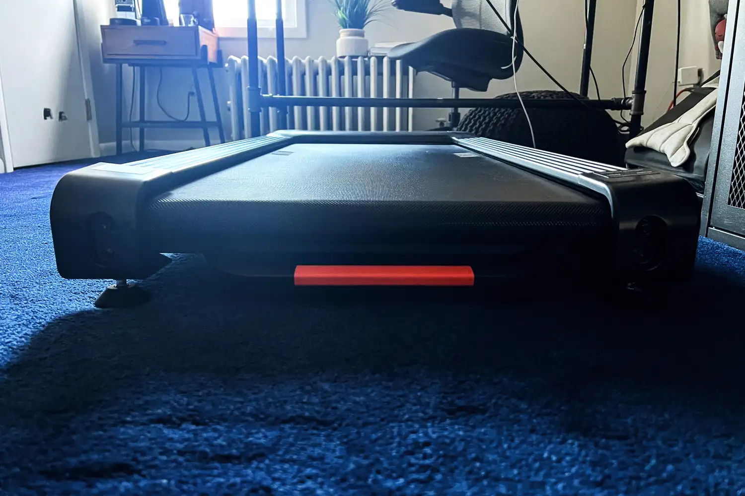 The back of the Merach NovaWalk W50 TrekPad with Incline