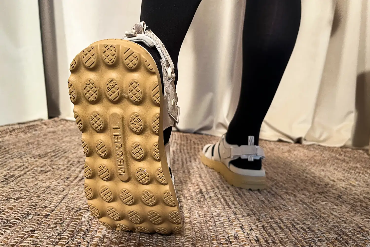 The treads on the bottom of the Merrell Women's Fleur Fisherman Sandal