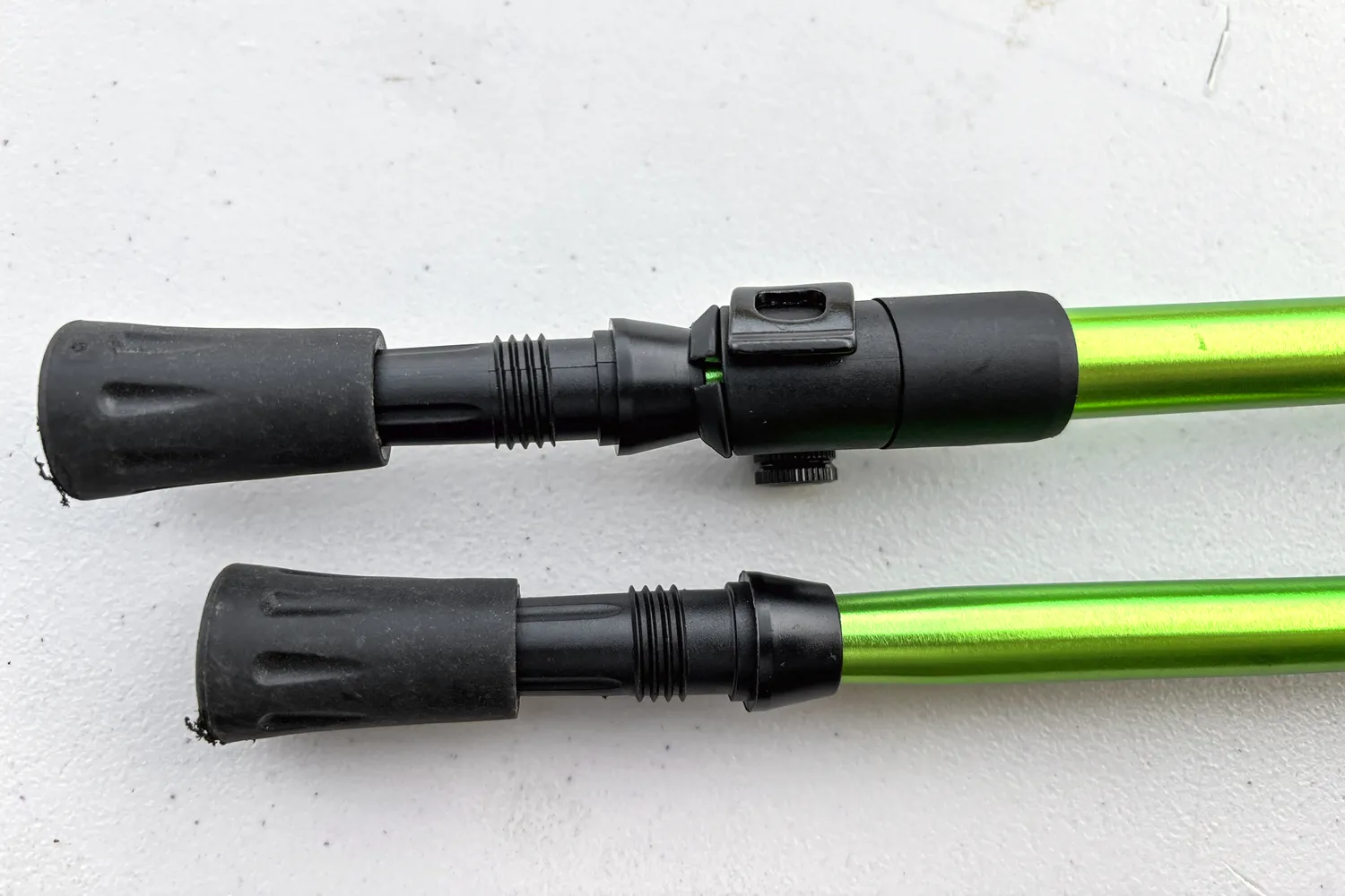 The rubber grips on the bottom of the Mountainsmith Tellurite 7075 OLS Trekking Poles