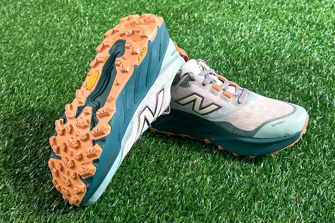 The treads on the bottom of the New Balance Women's Fresh Foam X Hierro v9 Running Shoes