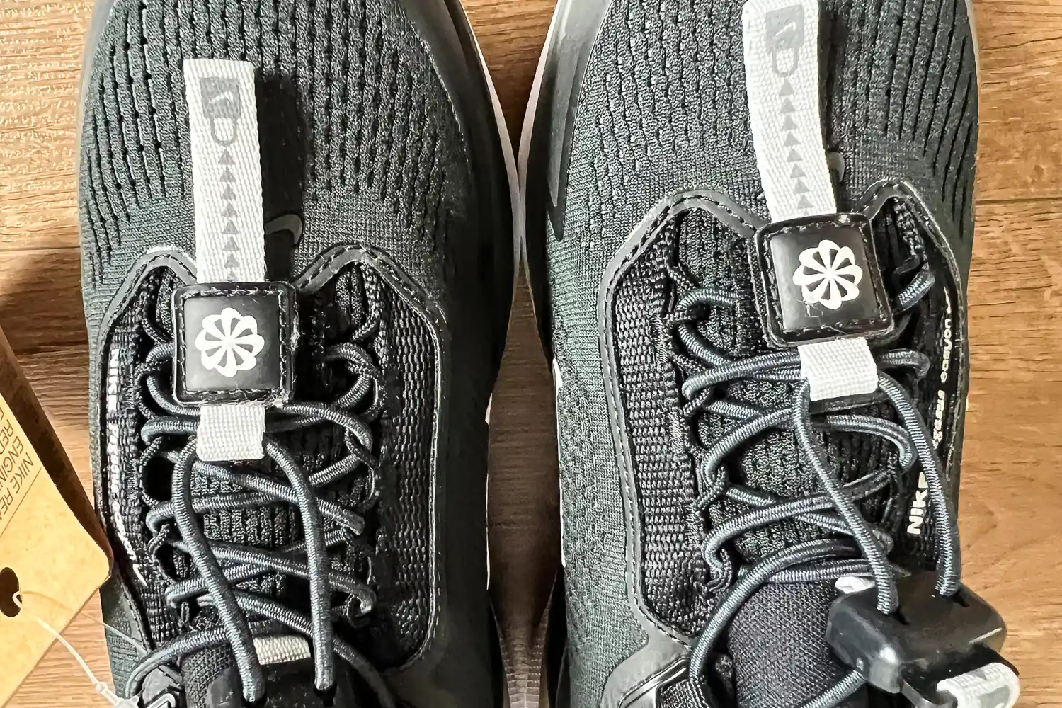 An overhead view of the laces on the Nike Pegasus EasyOn Women's Road Running Shoes