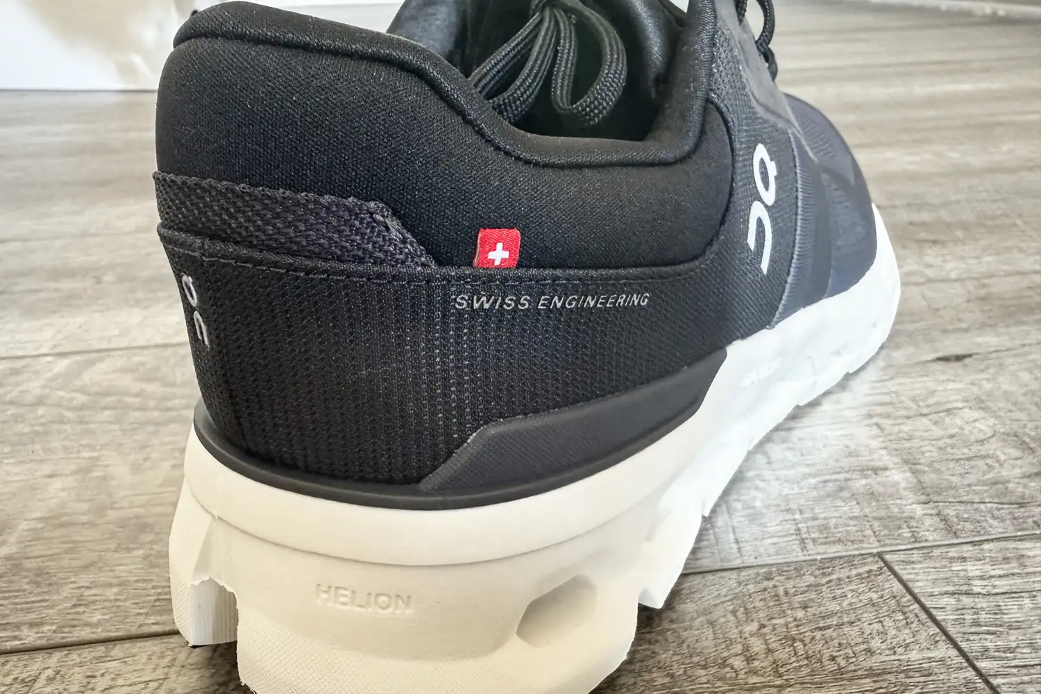 The heel of the On Running Men's Cloudrunner 2 Wide Running Shoe