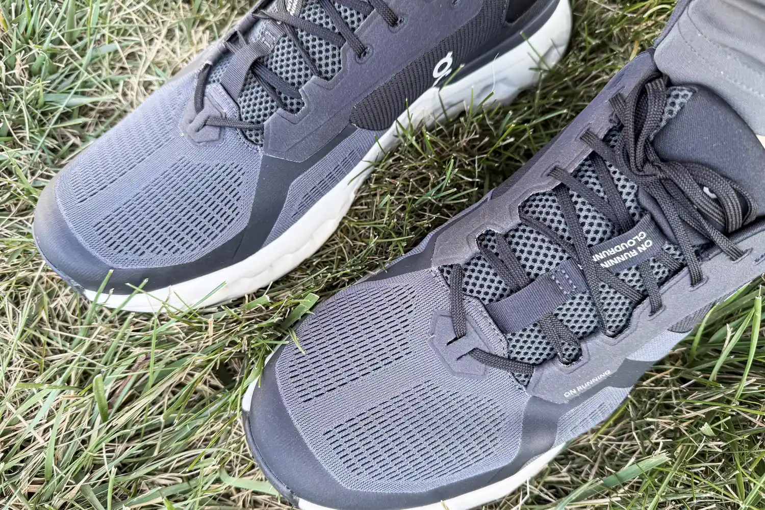 The laces on the top of the On Running Men's Cloudrunner 2 Wide Running Shoes