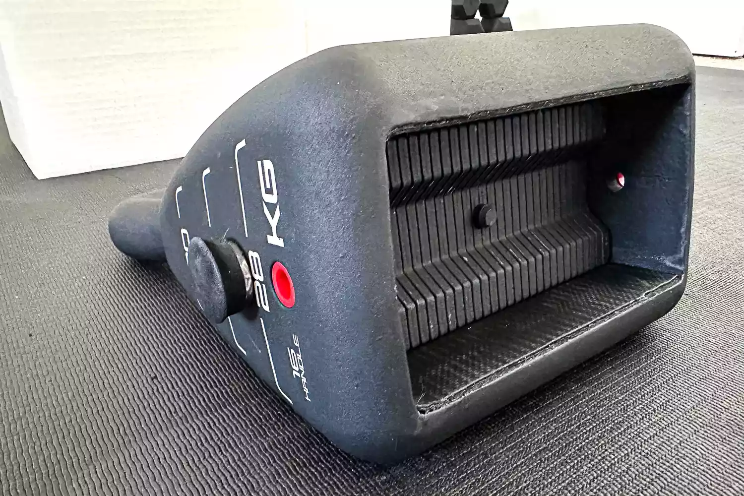 The bottom of the PowerBlock Adjustable Kettlebell Weight Set