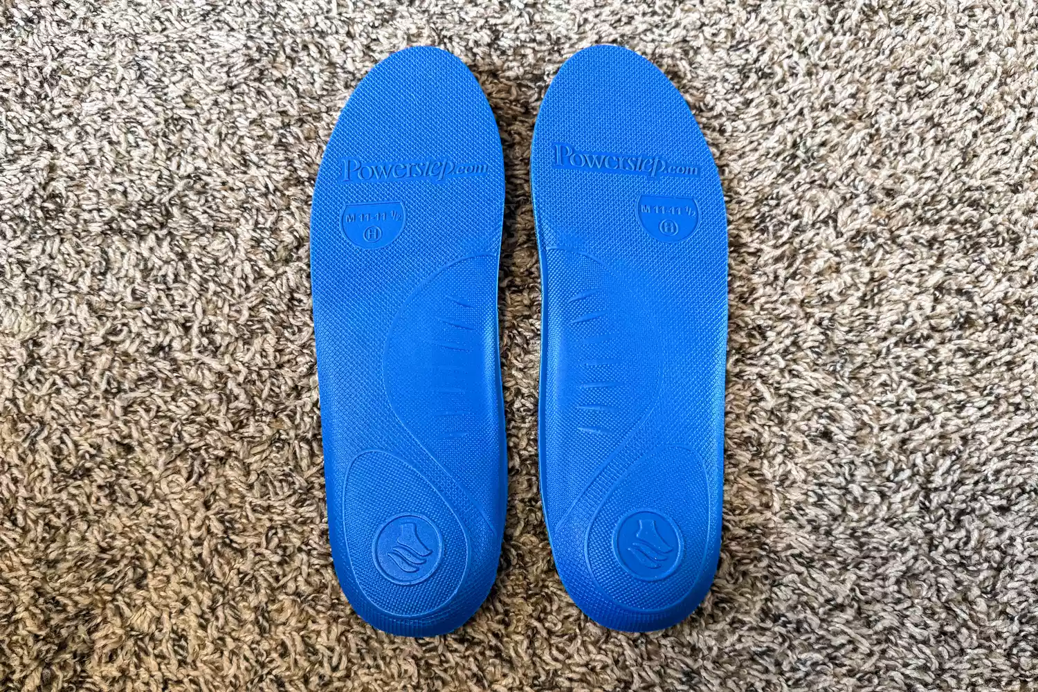The underside of the PowerStep Pinnacle Low Insoles