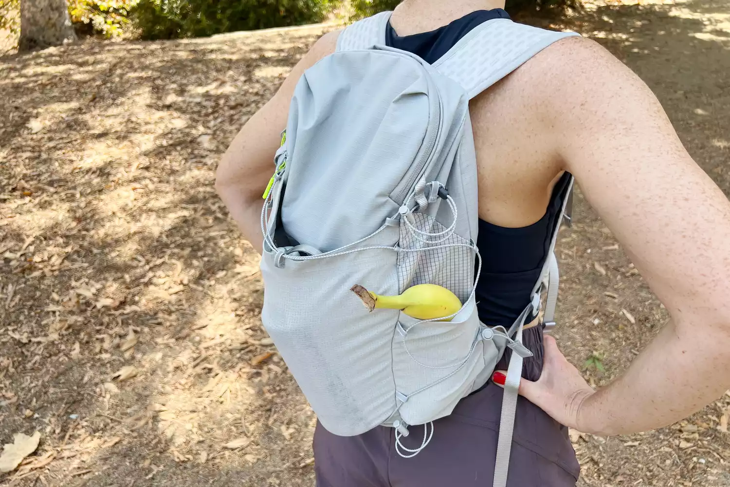 Woman wearing Lululemon Active Backpack 14L