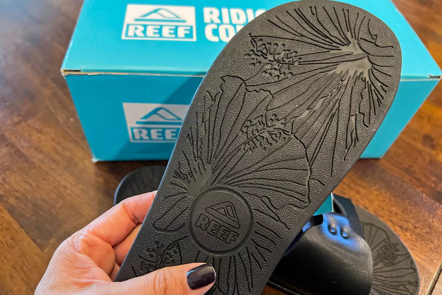 The bottom of the Reef Women's Cushion Soho Cruz Sandals