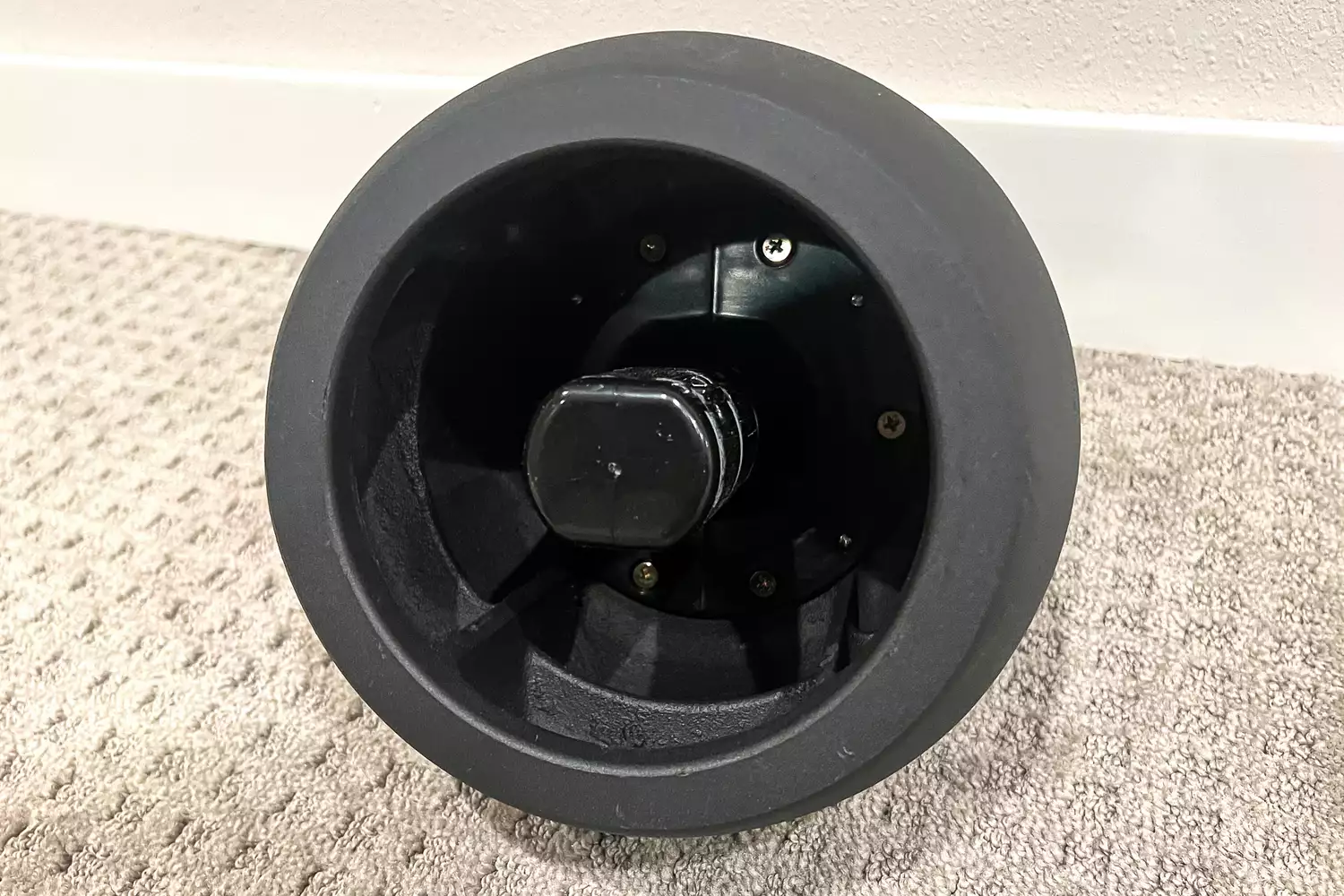 The base of the REP Fitness Adjustable Kettlebell with Matte Powder Coating