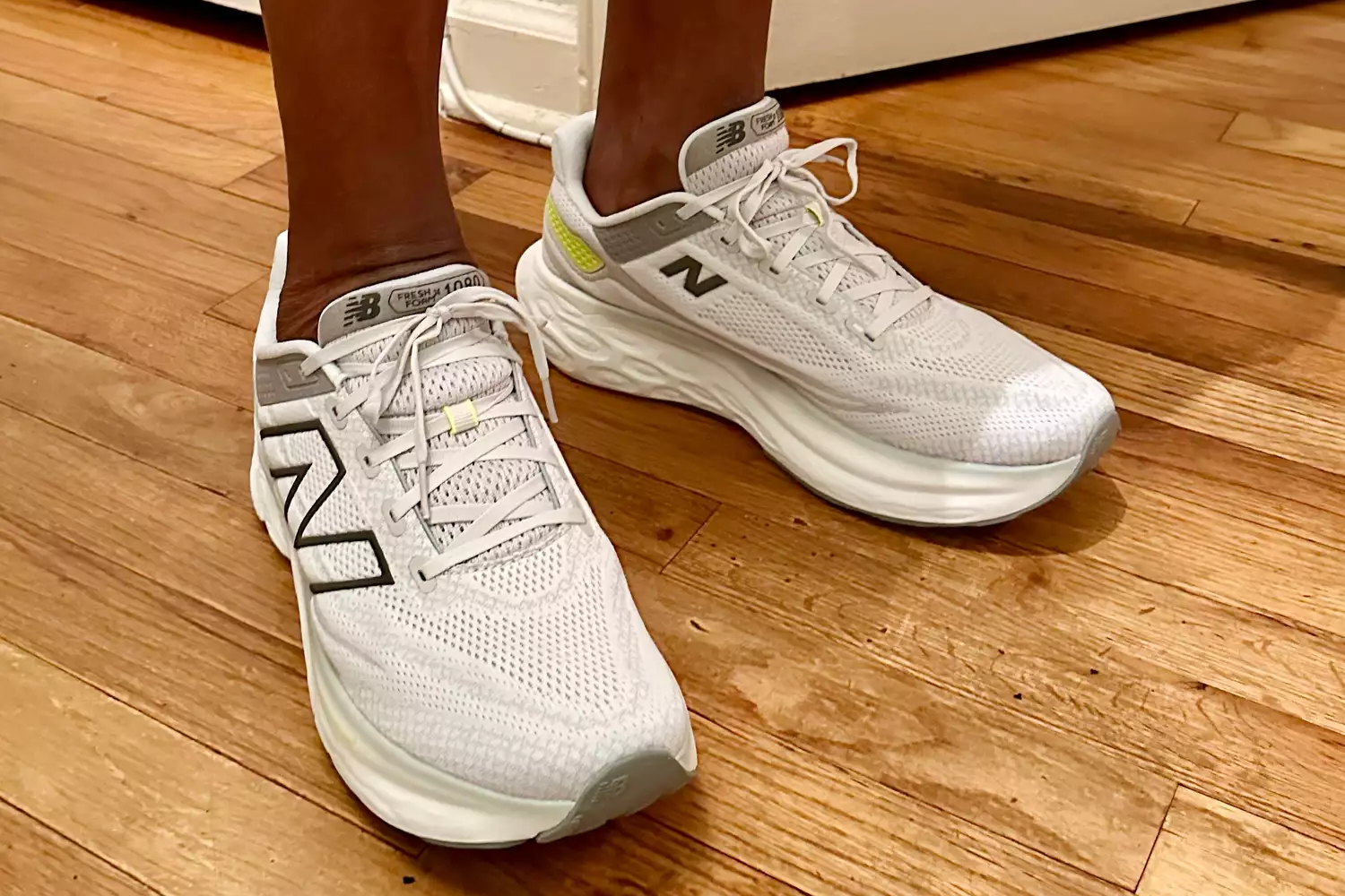 A person wears the New Balance Women's Fresh Foam X 1080v13 Running Shoes