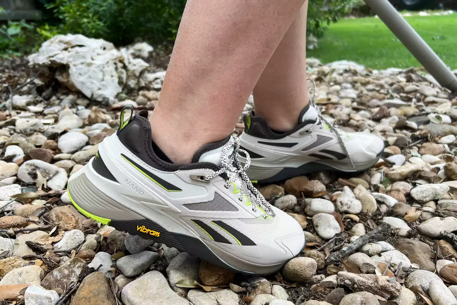 A person wearing Reebok Nano X3 Adventure Training Shoes