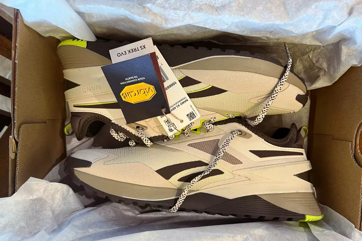 Reebok Nano X3 Adventure Training Shoes in the box