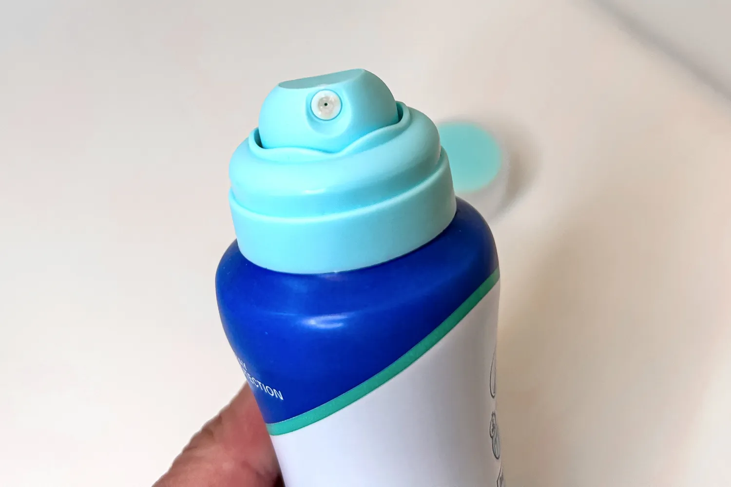 The spray nozzle on the Secret Clinical Strength Dry Spray Antiperspirant Deodorant