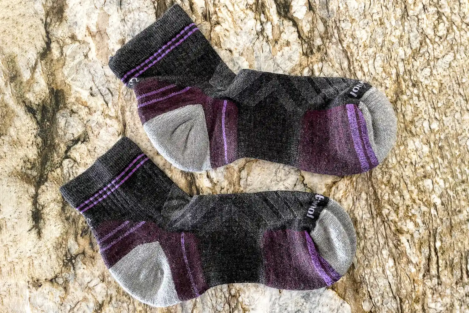 A pair of Smartwool Women's Hike Ankle Socks before wearing