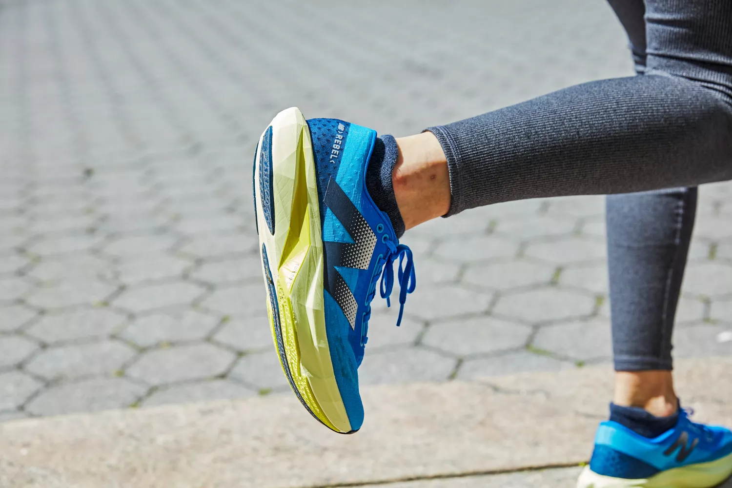 Person running in New Balance Women's Fresh Foam Roav V1