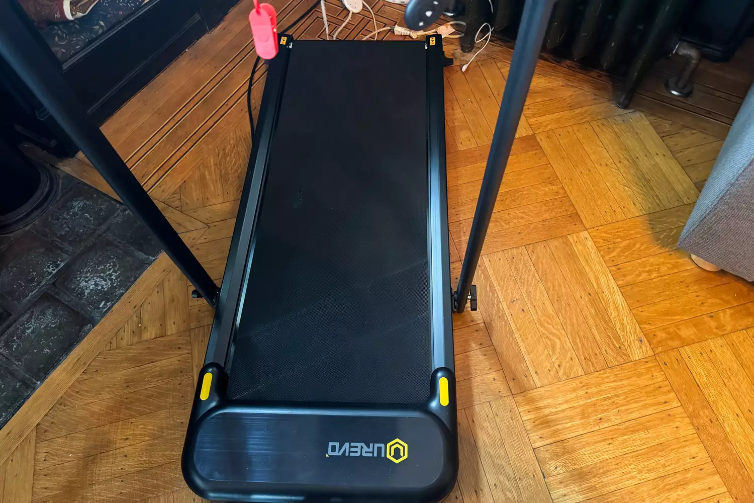 The Urevo Strol 2E Under Desk Treadmill from above