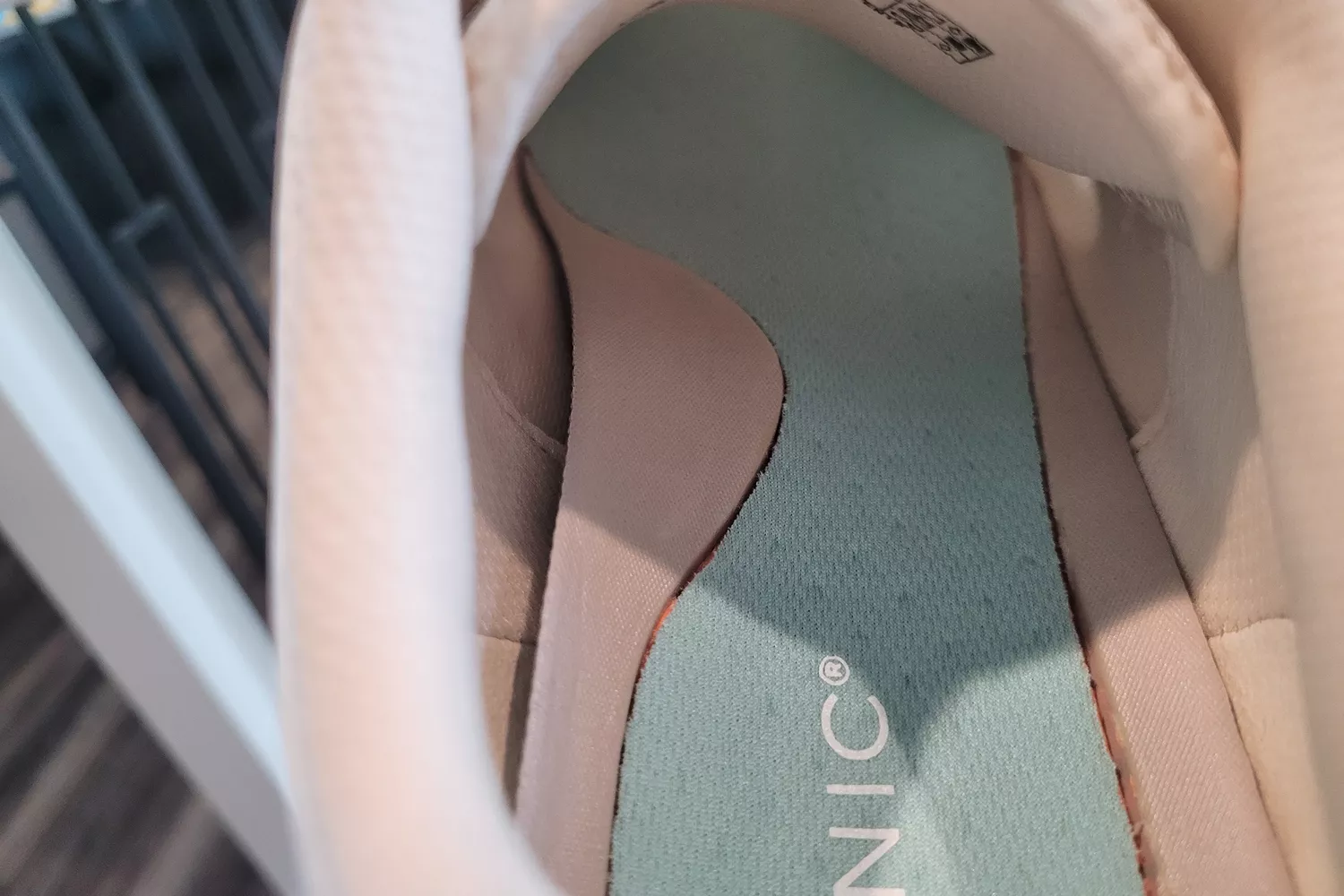 The insole and inside of the Vionic Women's Walk Strider Sneaker