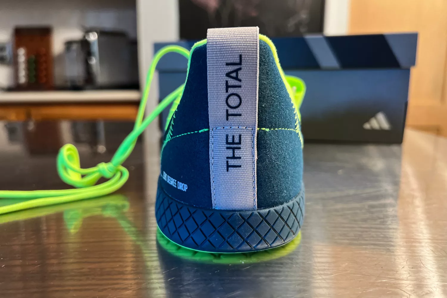 The back of the adidas The Total Shoes Unisex Weightlifting Sneakers