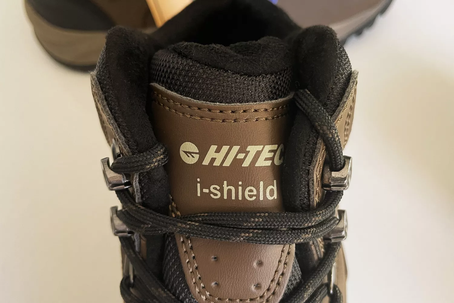 Closeup of the laces and tongue on the Hi-Tec Women's Altitude VI I WP Hiking Boots