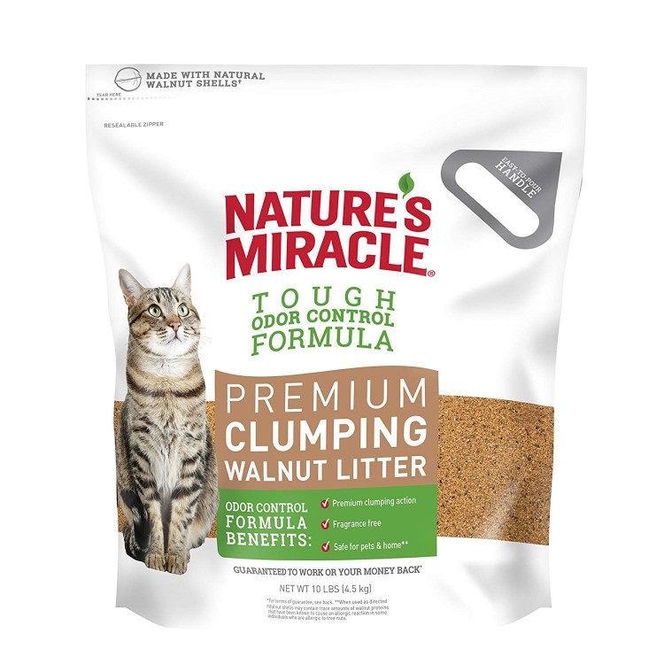 Nature's Miracle walnut cat litter