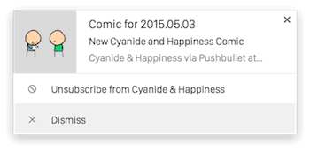 PushBullet notification.