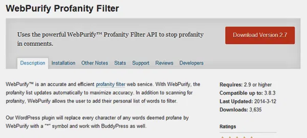 webpurify-profanity webpurify-profanity