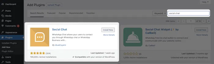 The Social Chat WhatsApp chatbox plugin.