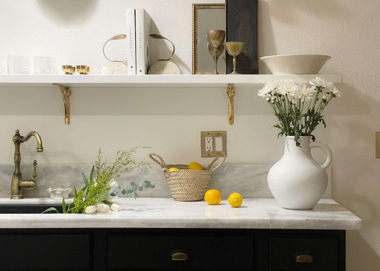 white kitchen space with minimal details