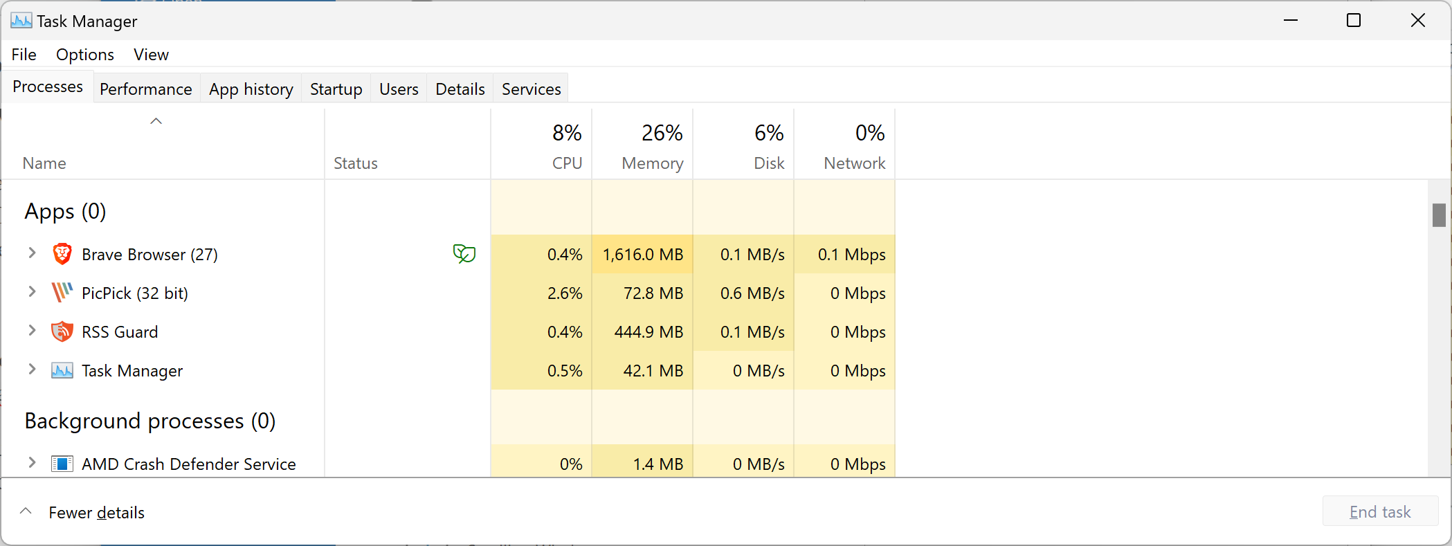 Windows 11 Classic Task Manager