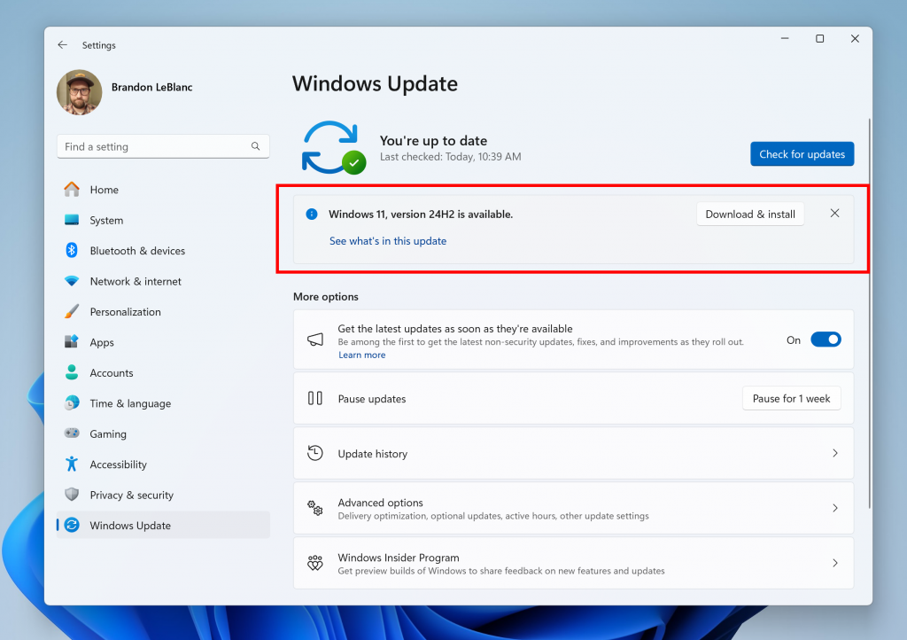 Windows 11 version 24h2