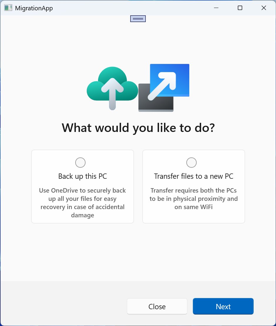 Windows Migration App