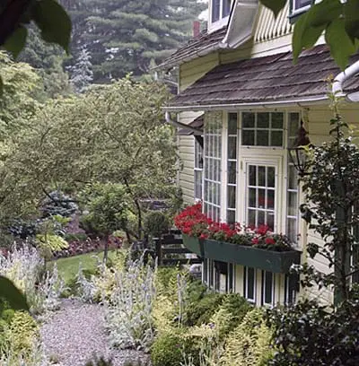 A home with glazed window panes.