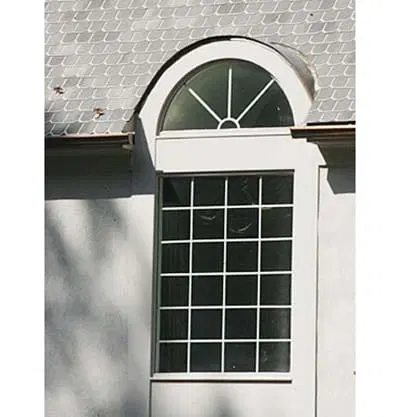A building with rounded windows.