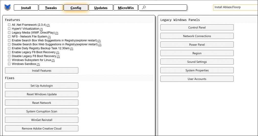 WinUtil Config 