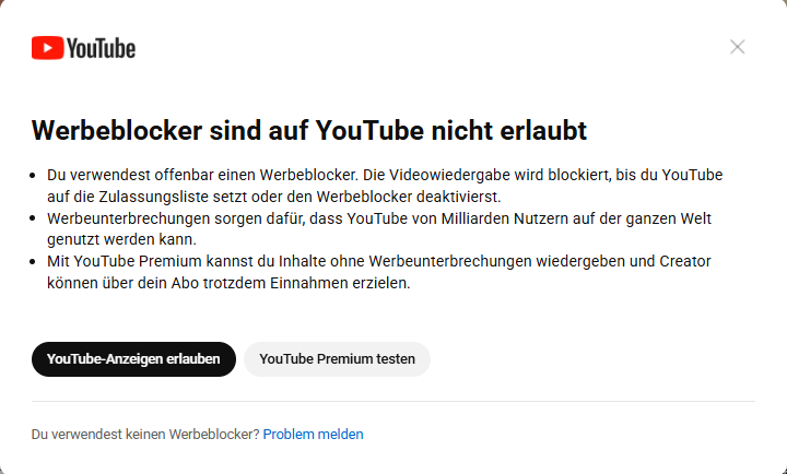 Ad blockers violate YouTube's terms of service