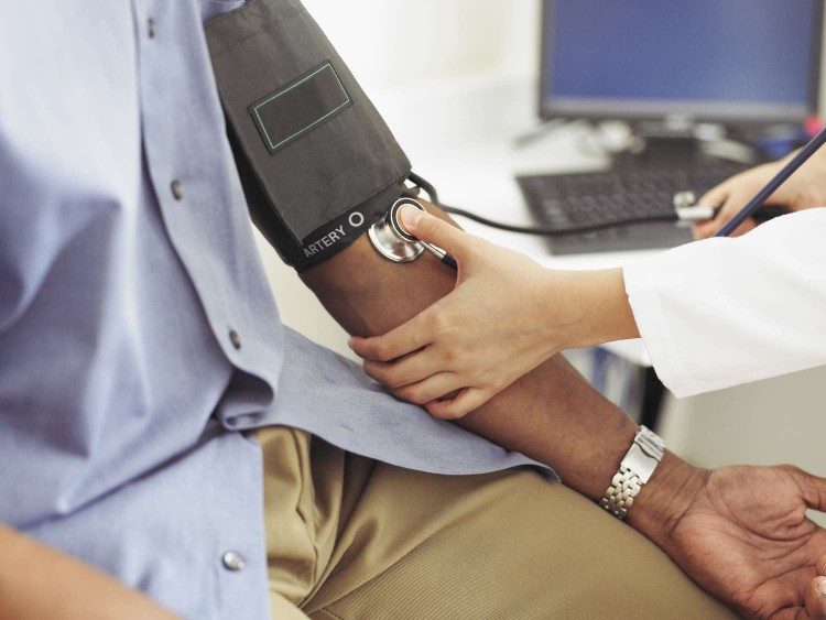 Man getting his blood pressure taken