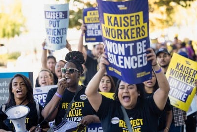 Kaiser healthcare unions say weeklong strike possible early next month
