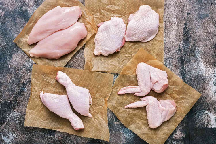raw chicken from above