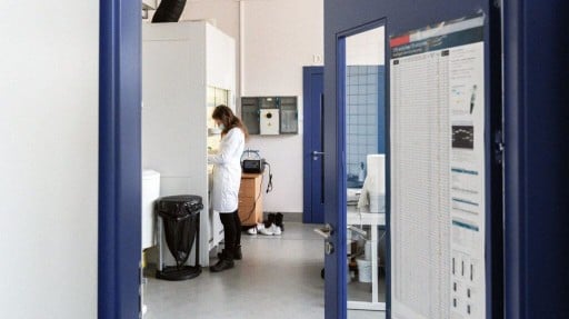 A female lab technician in a laboratory